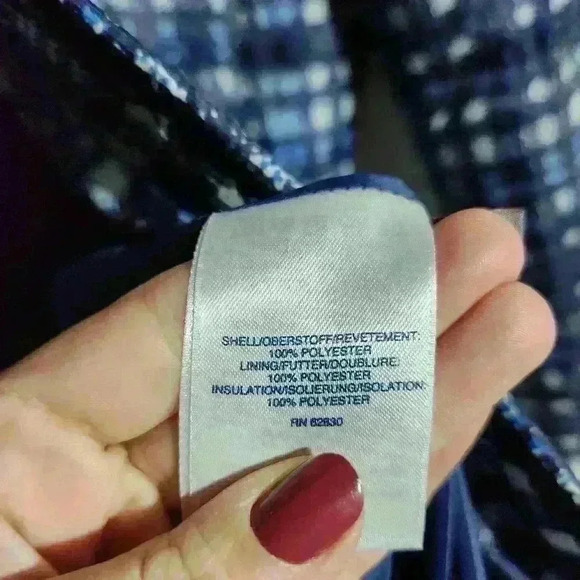 Lands End Plaid Long Jacket, Size 16 - Picture 7 of 10